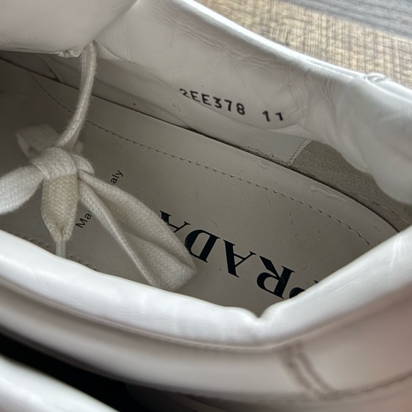 White Prada Leather Sneakers Size: 11 UK | 12 US - Picture 9 of 15